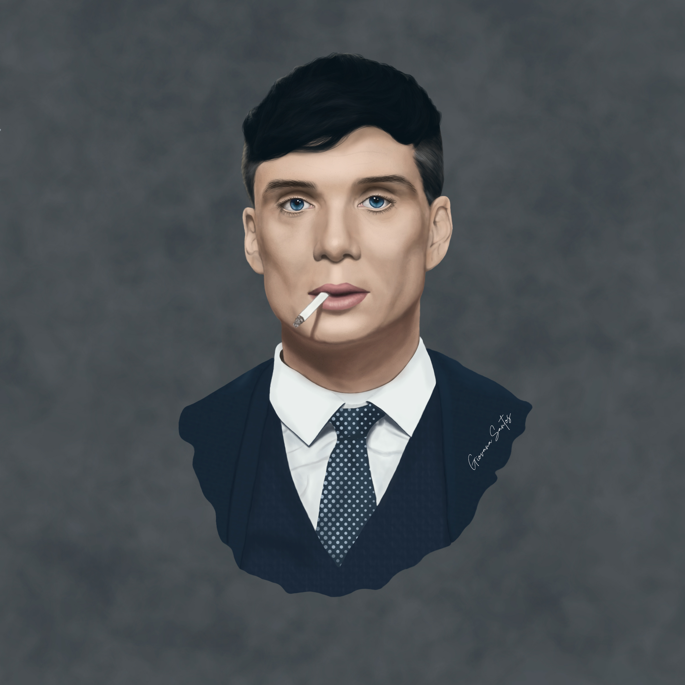 Resultado final da ilustração de retrato